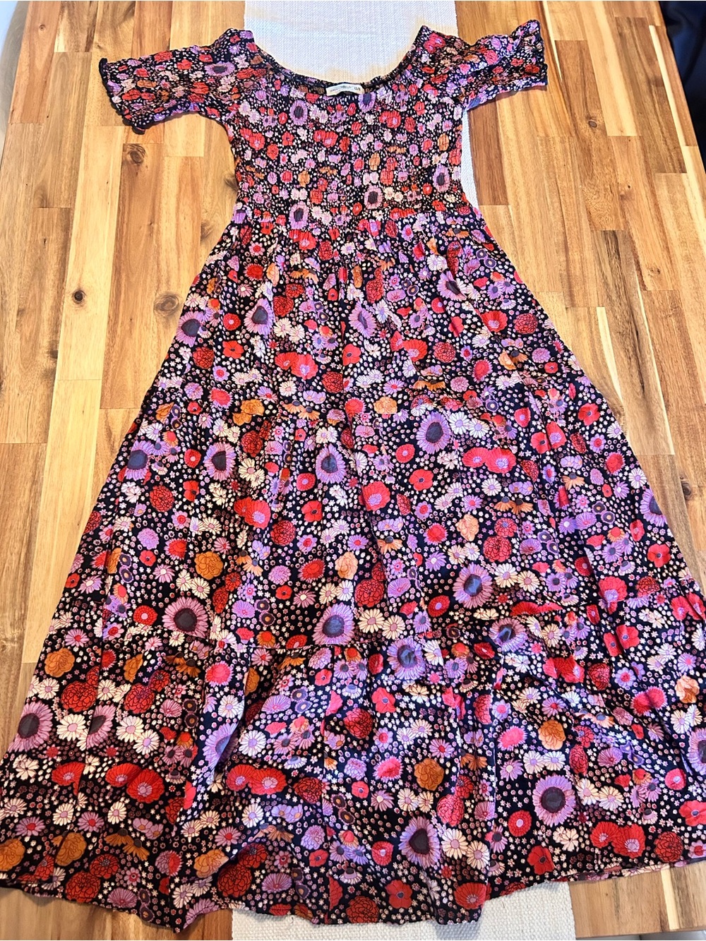 NATURAL LIFE The Daisy Floral Wild Flower Maxi Dress Boho Size S